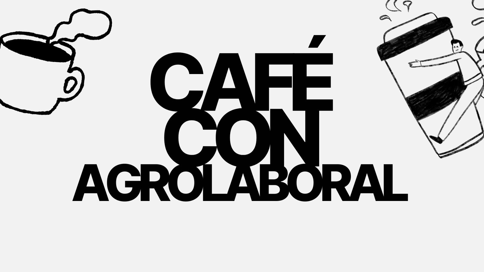 Presentación Proyecto Café Moderno Ilustrado Blanco y Negro